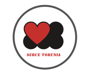 Zdjęcie przedstawia logo organizacji charytatywnej Serce Torunia